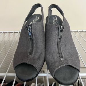 Grey Aerosoles Dalmatian Slingback Pumps